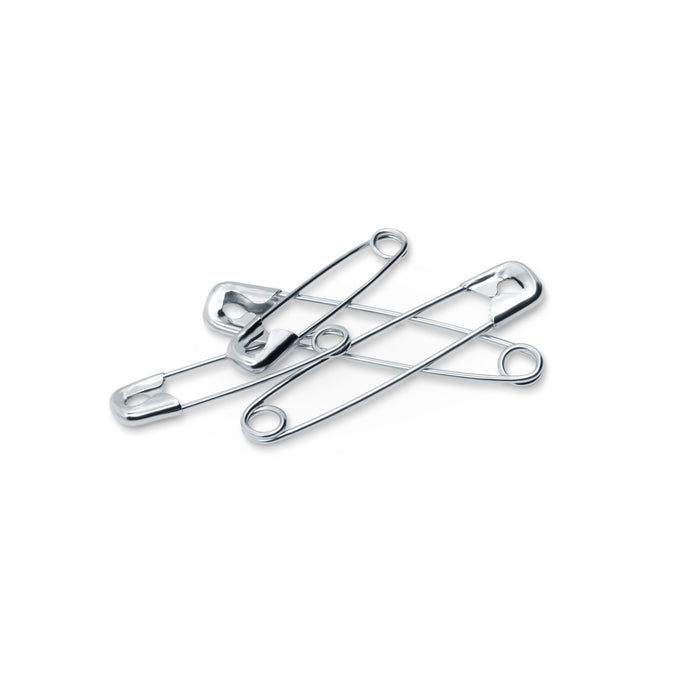 Safety Pins, Assorted Sizes, Nickel, 200 pc