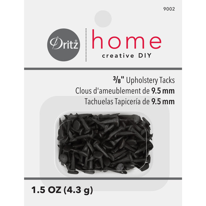 3/8" Upholstery Tacks, Black, 1.5 oz.
