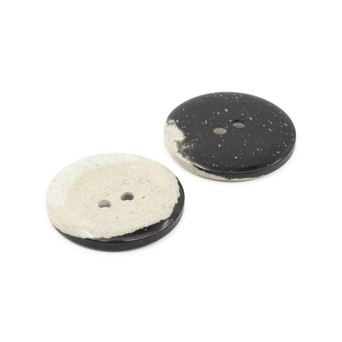 Recycled Hemp Round Button, 25mm, Multicolor, 2 pc