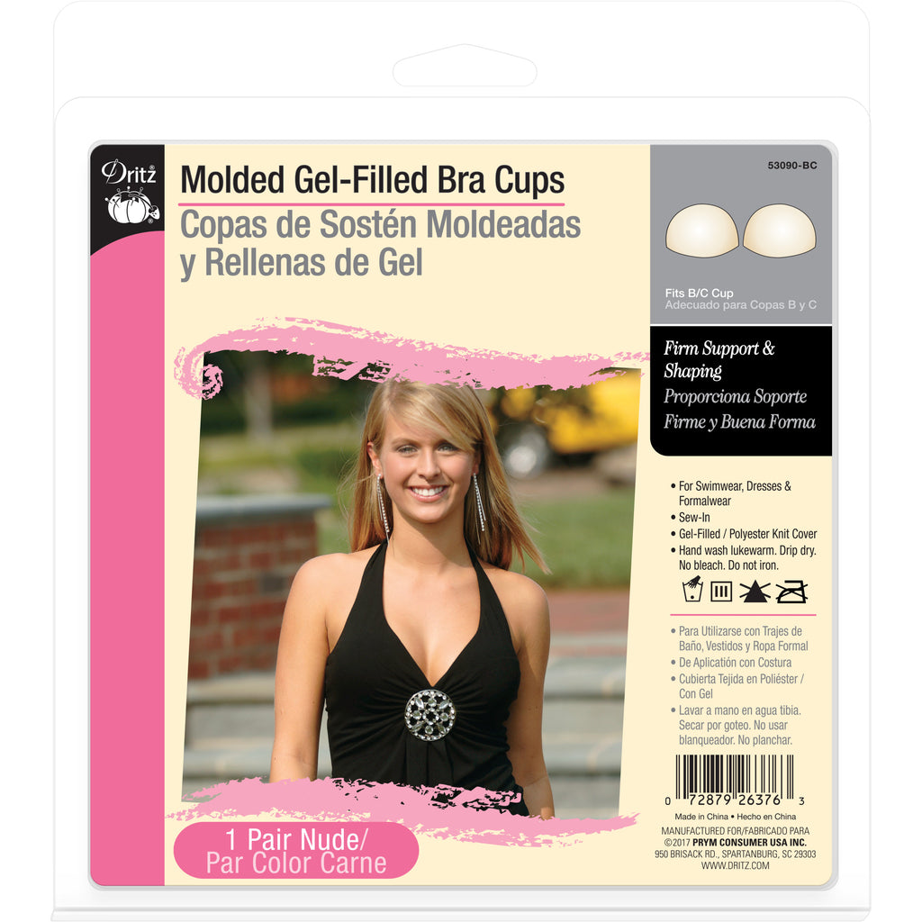 Molded Gel-Filled Bra Cups, Beige, B/C Cup — Prym Consumer USA Inc.