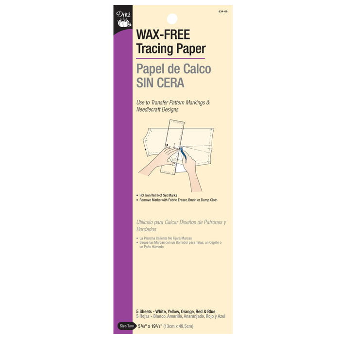 Wax-Free Tracing Paper, Assorted, 5 pc