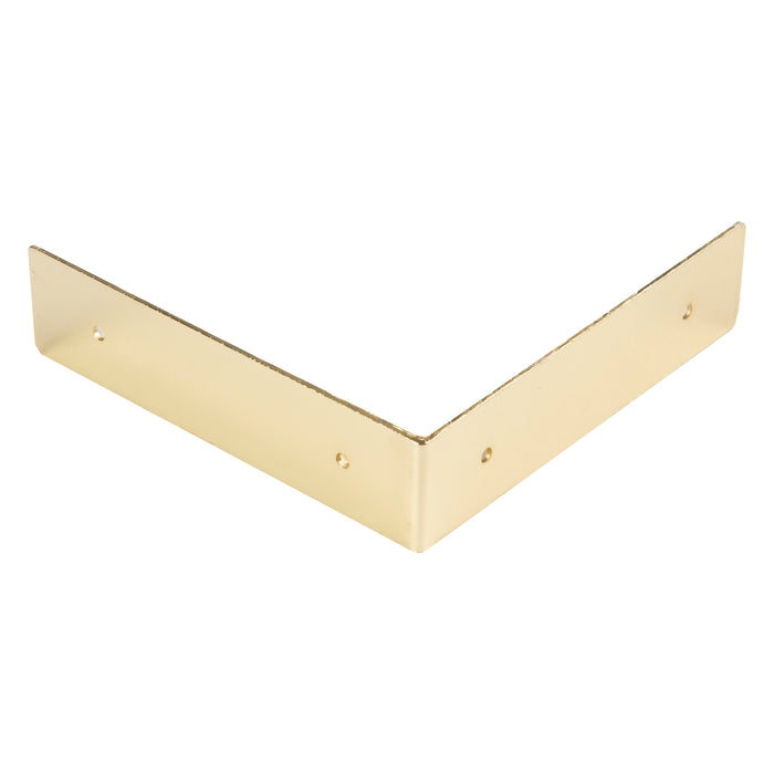 Smooth Right Angle Corners, Large, Brass, 4 pc