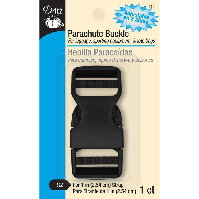 1" Parachute Buckle, Black