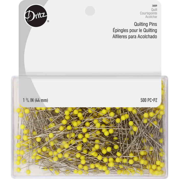 1-3/4" Quilting Pins, 500 Count, Yellow