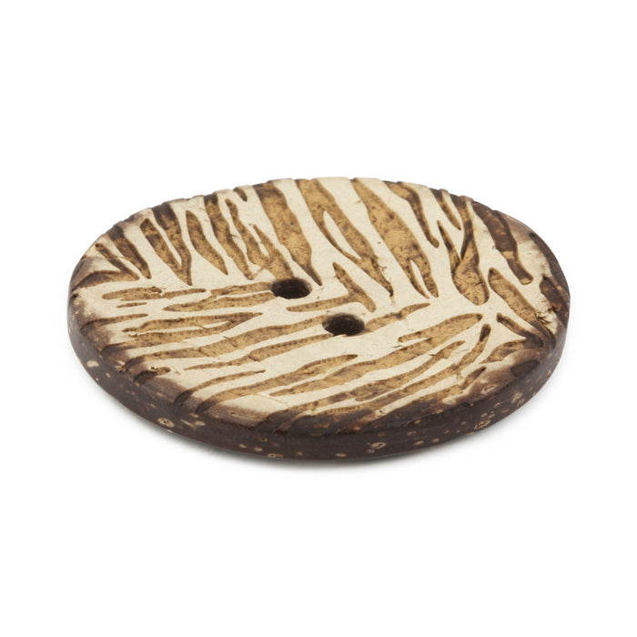 Sustainable Coconut Round Button, 30mm, Light Brown