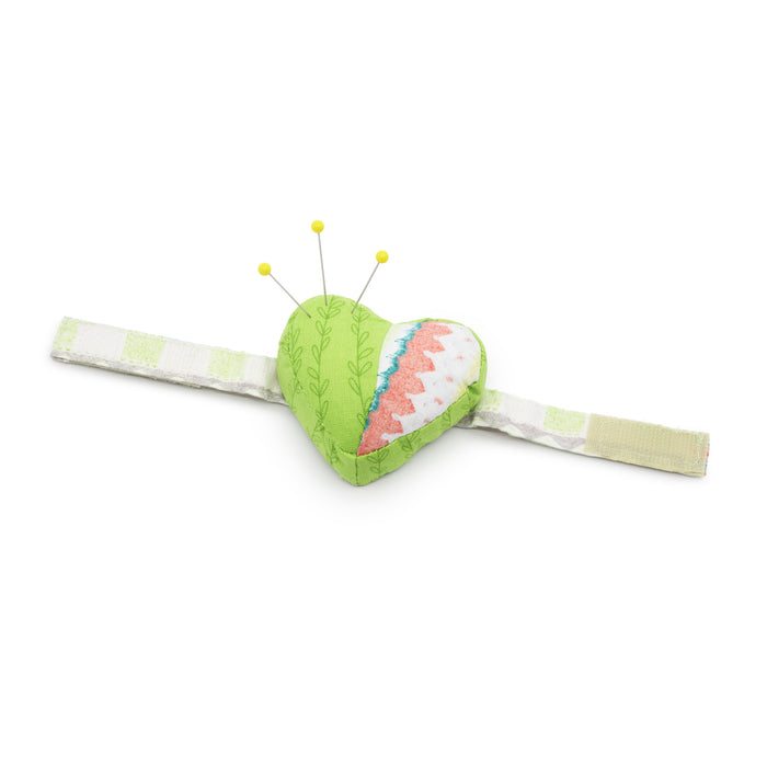 Heart Wrist Pin Cushion with Adjustable Strap, Assorted Colors
