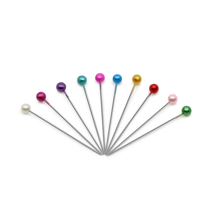 1-1/2" Pearlized Pins, Assorted, 100 pc