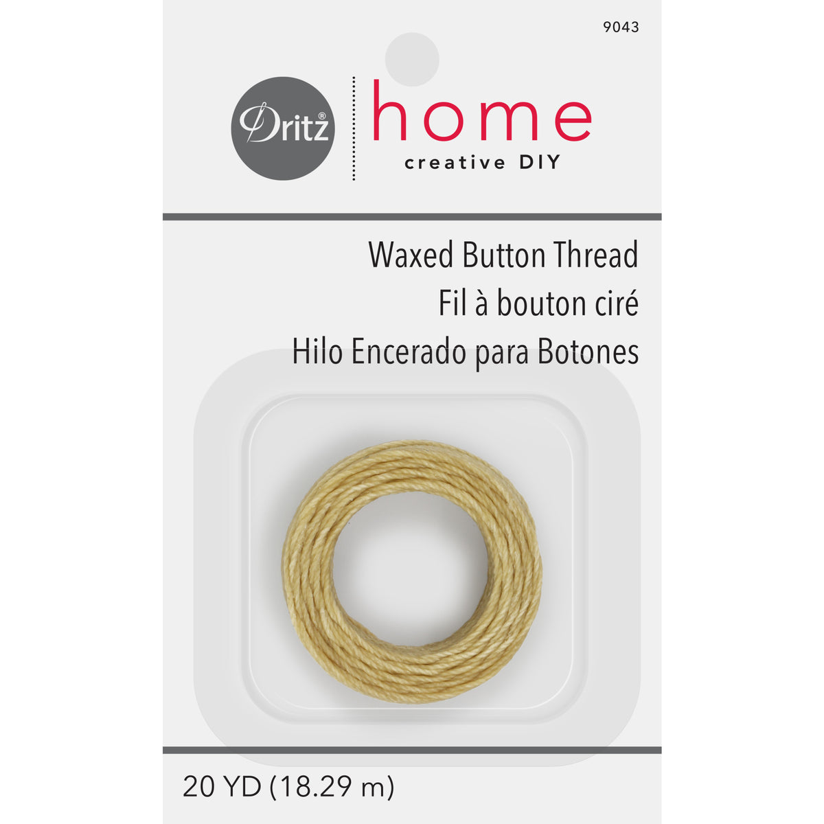 Waxed Button Thread, Natural, 20 yd — Prym Consumer USA Inc.