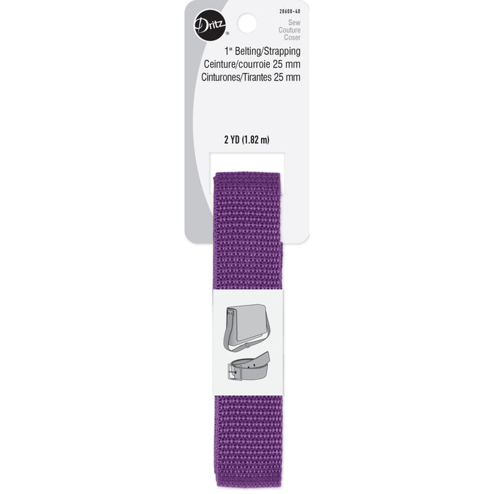 1" Polypro Belting & Strapping, Purple, 2 yd
