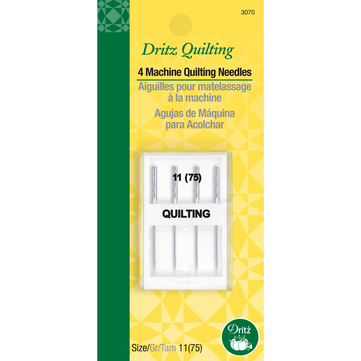 Machine Quilting Needles, Size 11 (75), 4 pc — Prym Consumer USA Inc.