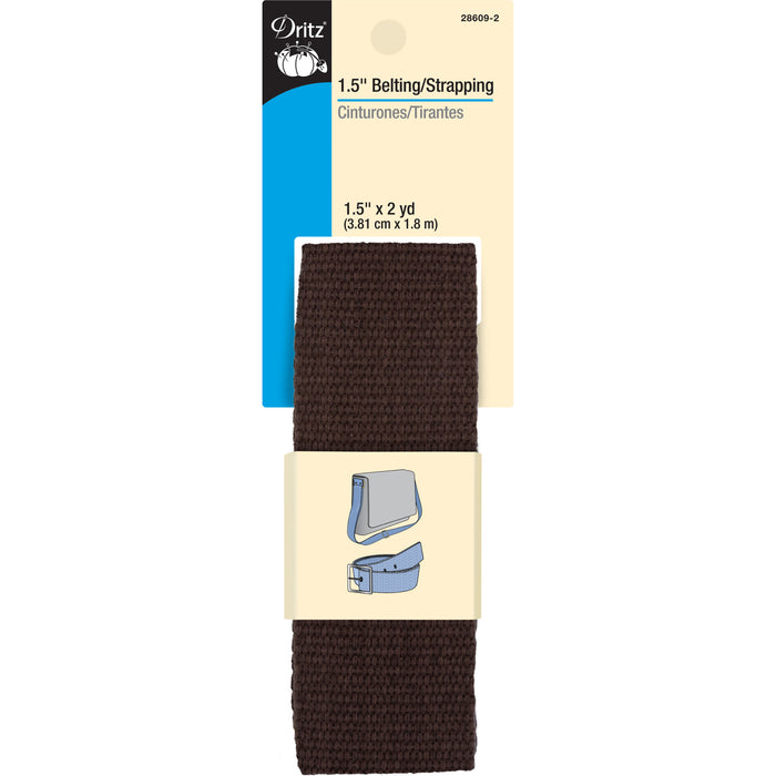 1-1/2" Polyester Belting & Strapping, Brown, 2 yd
