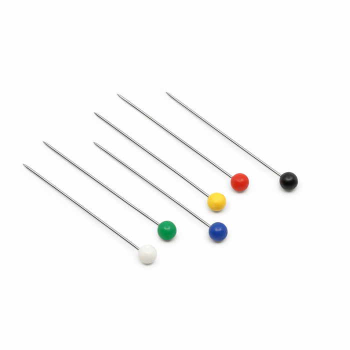 1-1/2" Long Color Ball Pins, Assorted, 75 pc