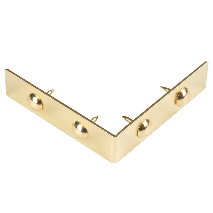 Smooth Right Angle Corners, Small, Brass, 4 pc