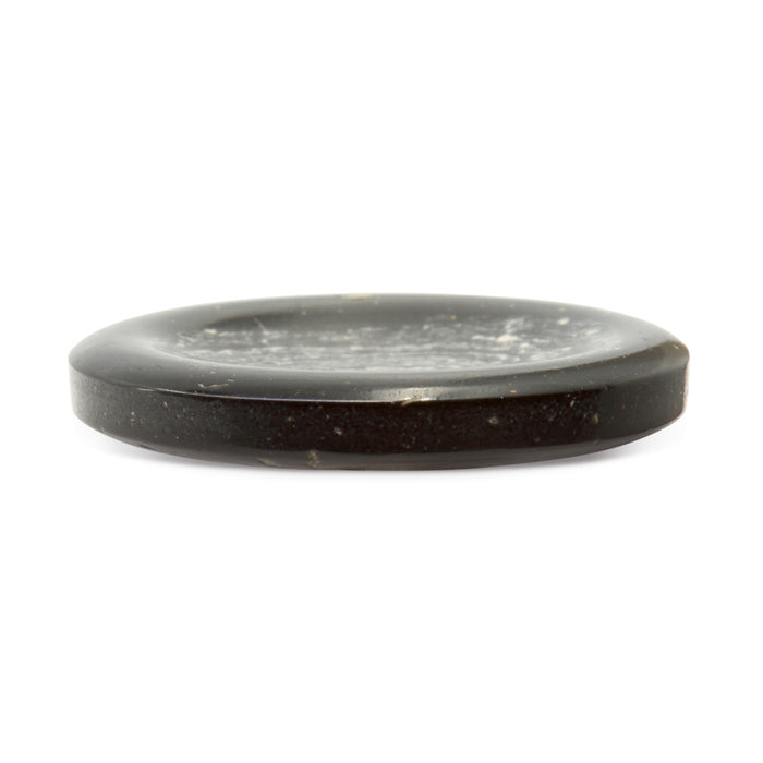 Recycled Hemp Round Button, 20mm, Black, 3 pc