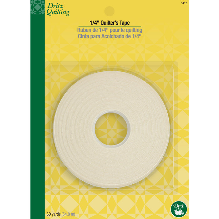 1/4" Quilters Tape, White, 60 yd