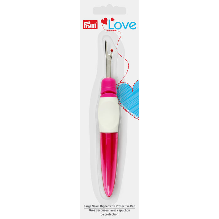 Large Seam Ripper with Protective Cap, Pink