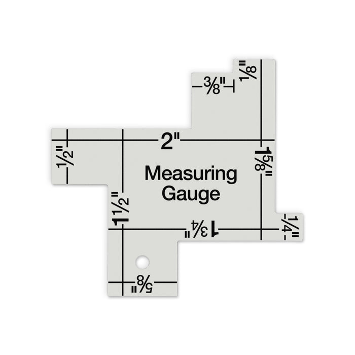 Measuring Gauge, 1/8"-2" Markings
