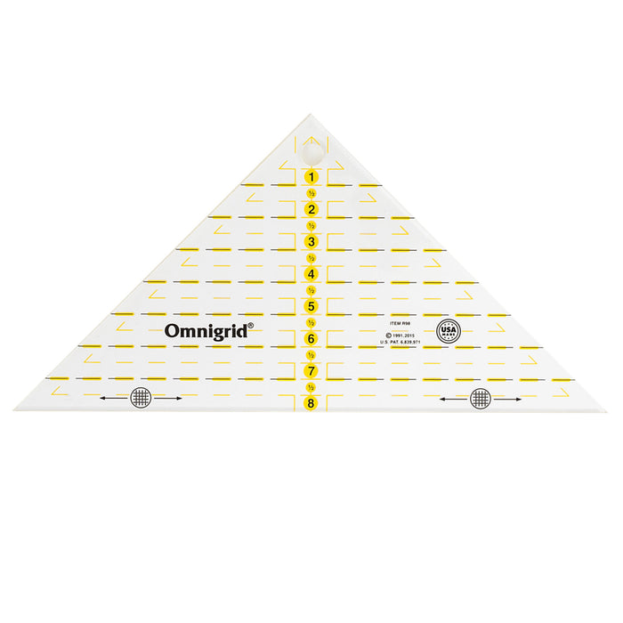 Right Triangle Ruler, 8" Quarter-Square Triangles