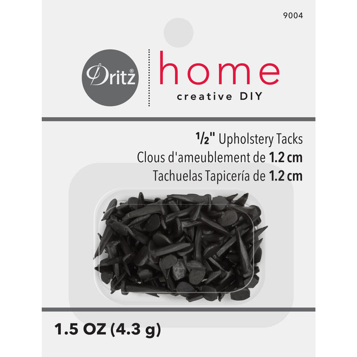 1/2" Upholstery Tacks, Black, 1.5 oz.