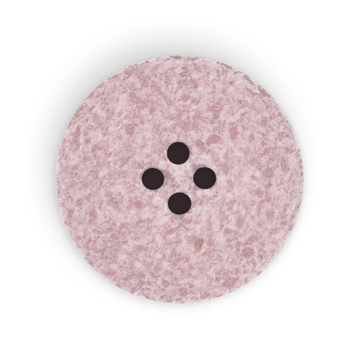 Recycled Cotton Round Stitch Button, 25mm, Mauve, 2 pc