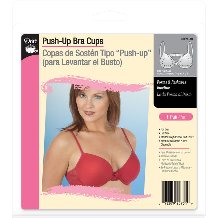 Push-Up Bra Cups, White, A/B Cup