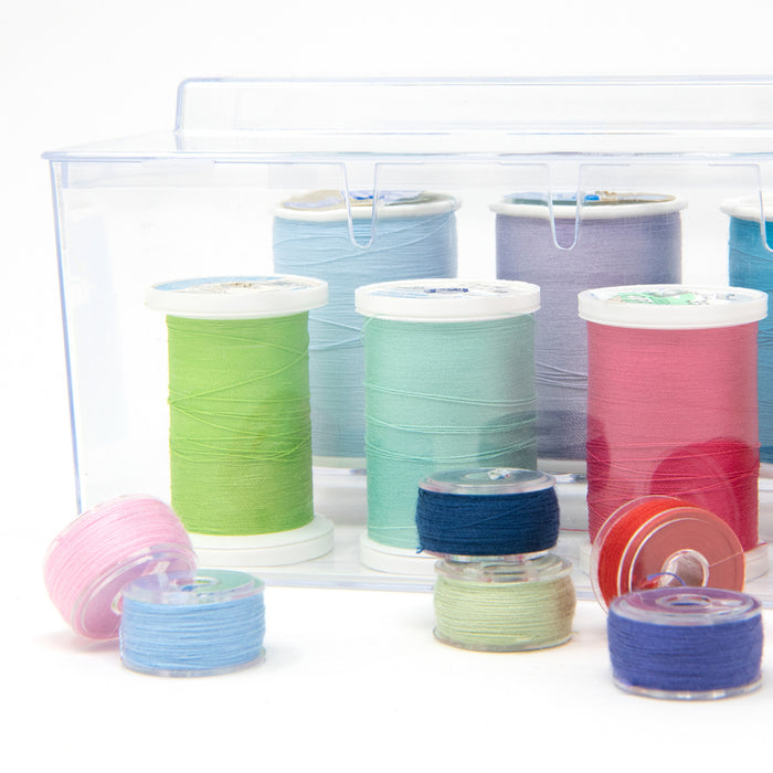 Thread Box for Spools and Bobbins, Clear — Prym Consumer USA Inc.