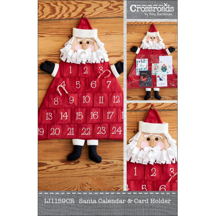 Santas Advent Calendar & Christmas Card Holder Pattern, Shippable