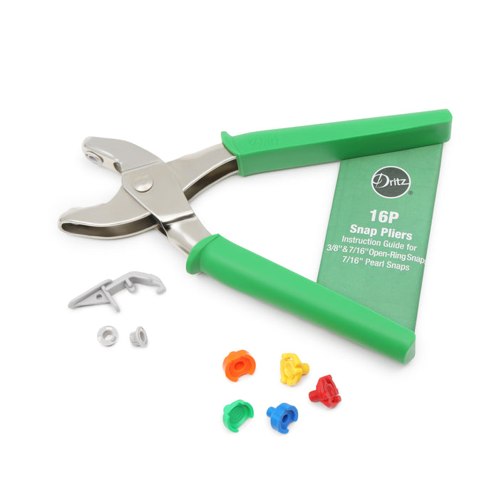 Snap Pliers for 3/8" Open-Ring & 7/16" Pearl Snaps, Green