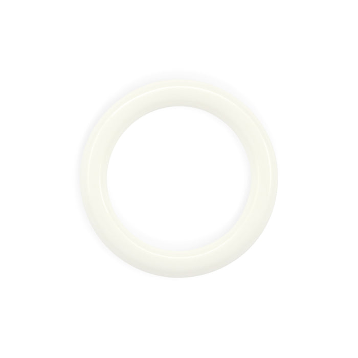 1-1/8" Plastic Rings, White, 14 pc
