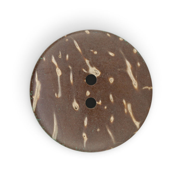 Sustainable Coconut Round Button, 23mm, Dark Green, 2 pc