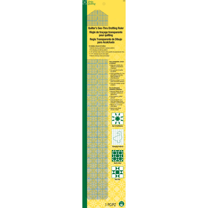 Quilters See-Thru Drafting Ruler