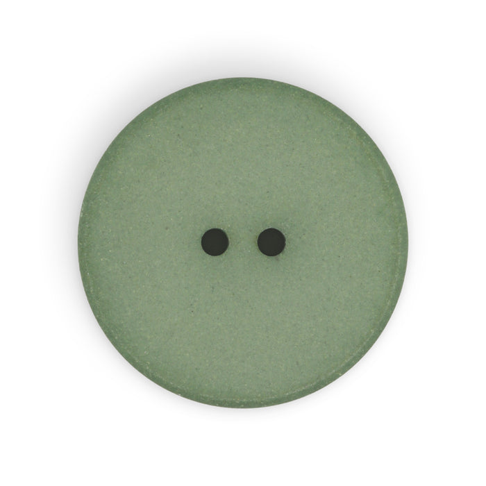 Recycled Hemp Round Floral Button, 28mm, Dark Green