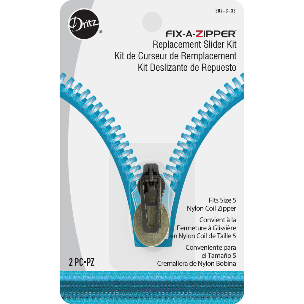 Nylon Coil Fix-A-Zipper Replacement Slider Kit — Prym