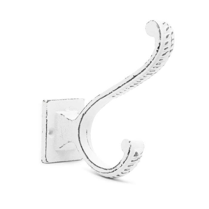 Metal Traditional Wall Hook, White