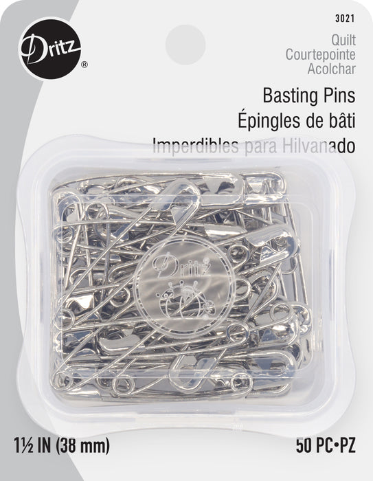 1-1/2" Basting Pins, Nickel, 50 pc