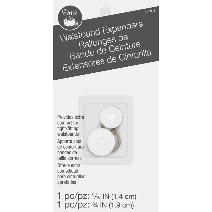Waistband Button Expanders, 9/16-Inch and 3/4-Inch, 2 Count