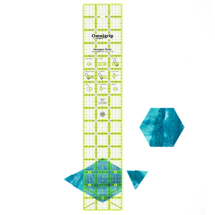 Non-Slip Hexagon Ruler, 3" x 16"