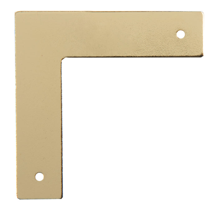 Smooth Campaign Hardware Corners, Small, Brass, 4 pc