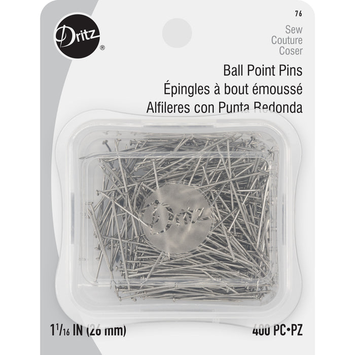 1-1/16" Ball Point Pins, Nickel, 400 pc