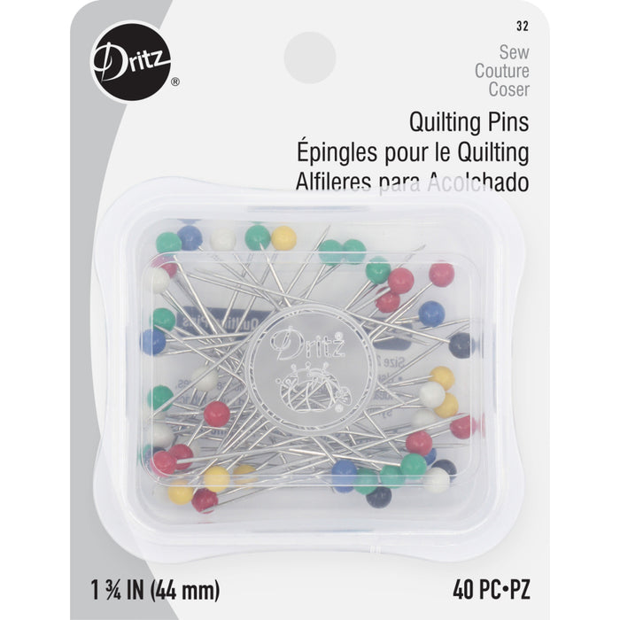 1-3/4" Quilting Pins, Assorted, 40 pc