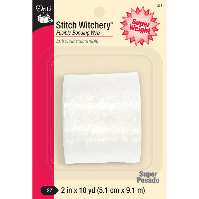 2" Stitch Witchery Fusible Bonding Web, Super Weight, White, 10 yd