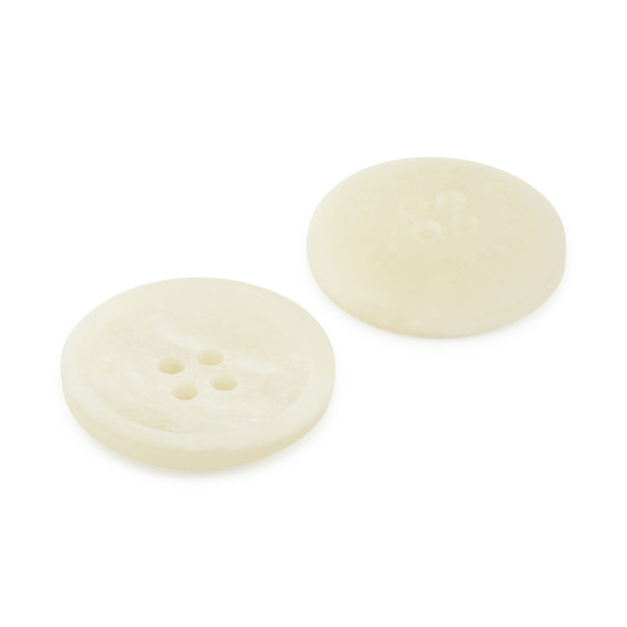 Recycled Paper Round Button, 23mm, Natural, 2 pc