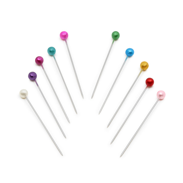 1-1/2" Long Pearlized Pins, Assorted, 40 pc