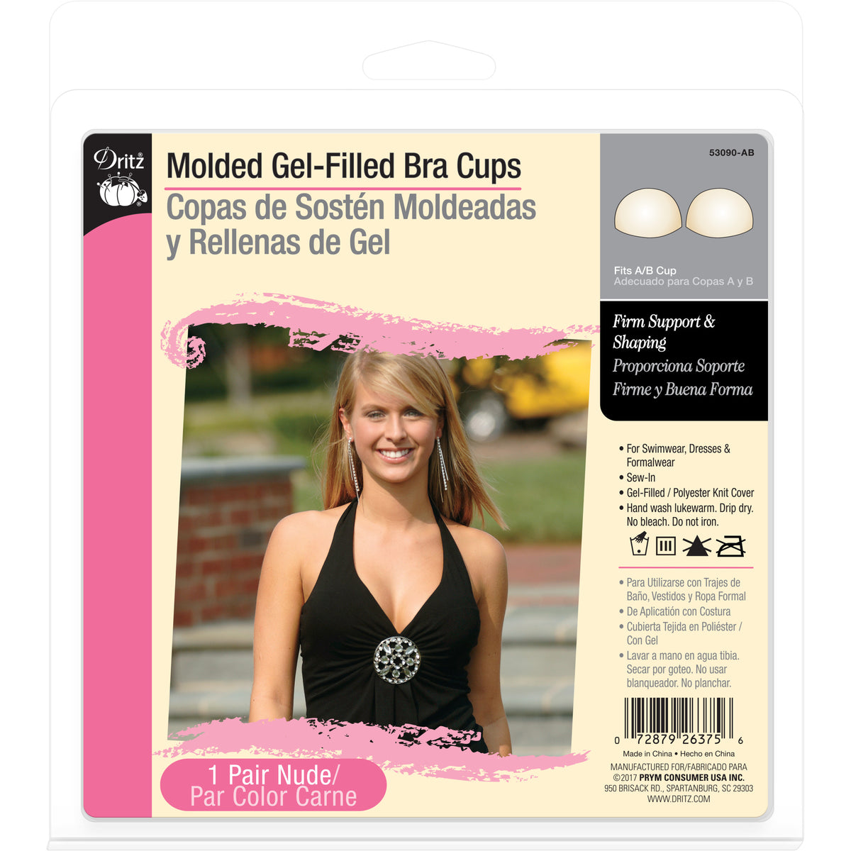 Molded Gel-Filled Bra Cups, Beige, A/B Cup — Prym Consumer USA Inc.